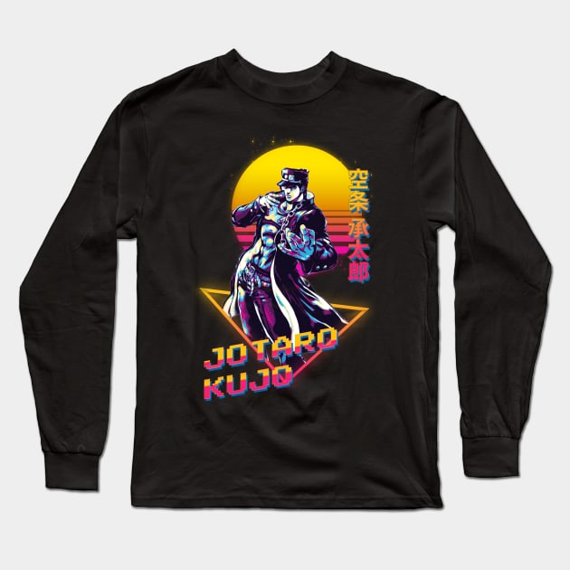 kujo jotaro Long Sleeve T-Shirt by Retrostyle